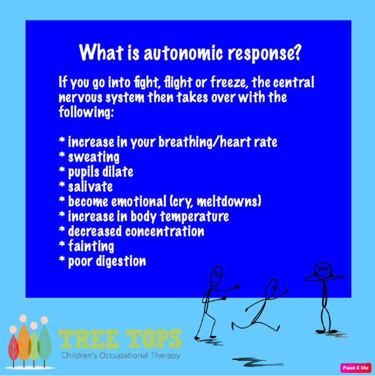 What is autonomic response?