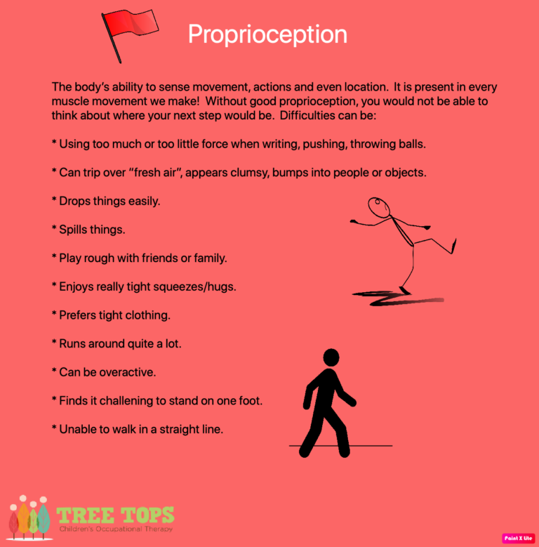 Red Flags Proprioception Tree Tops Children's Occupational Therapy