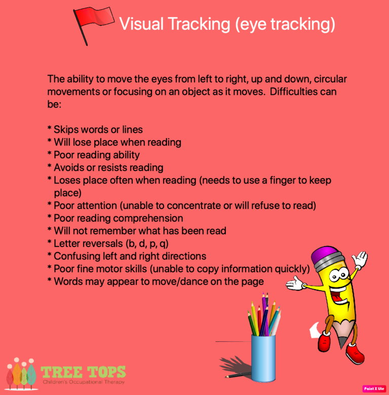 Red Flags - Visual tracking - Tree Tops Children's Occupational Therapy