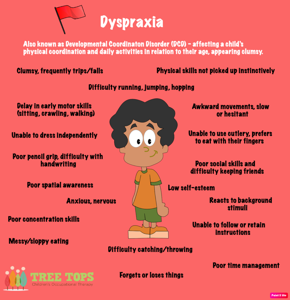Dyspraxia - known as DCD can affect a child's physical coordination.