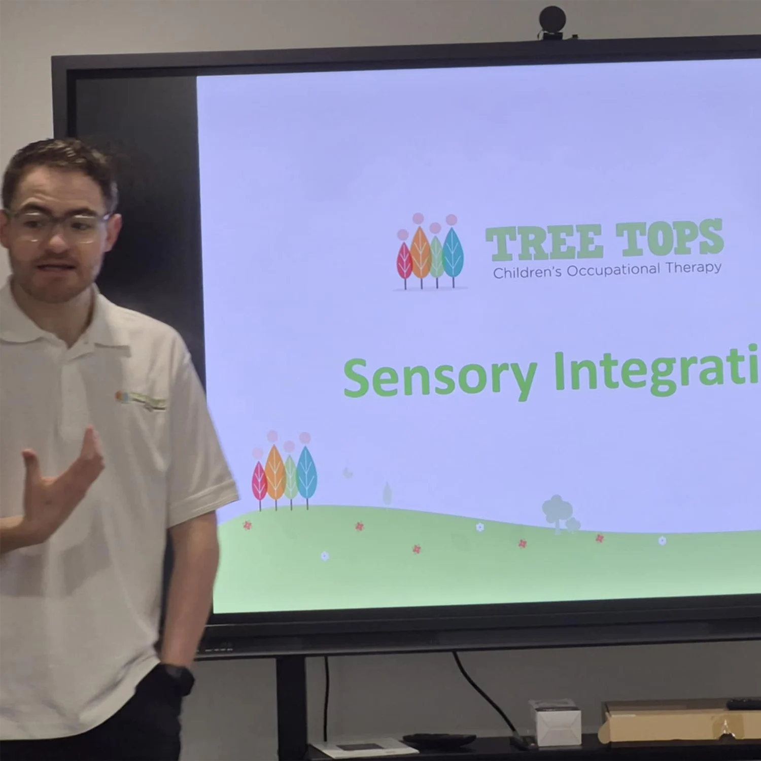 sam delivering training square